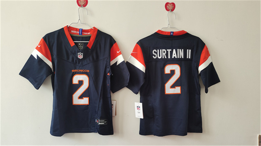 Women's Navy Denver Broncos #2 Pat Surtain II 2024 F.U.S.E Alternate Stitched Jersey(Run Small)